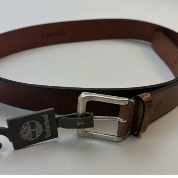 Timberland  Size 42 Men's Full Grain Leather Belt Made in Italy Brown New - Picture 3 of 10